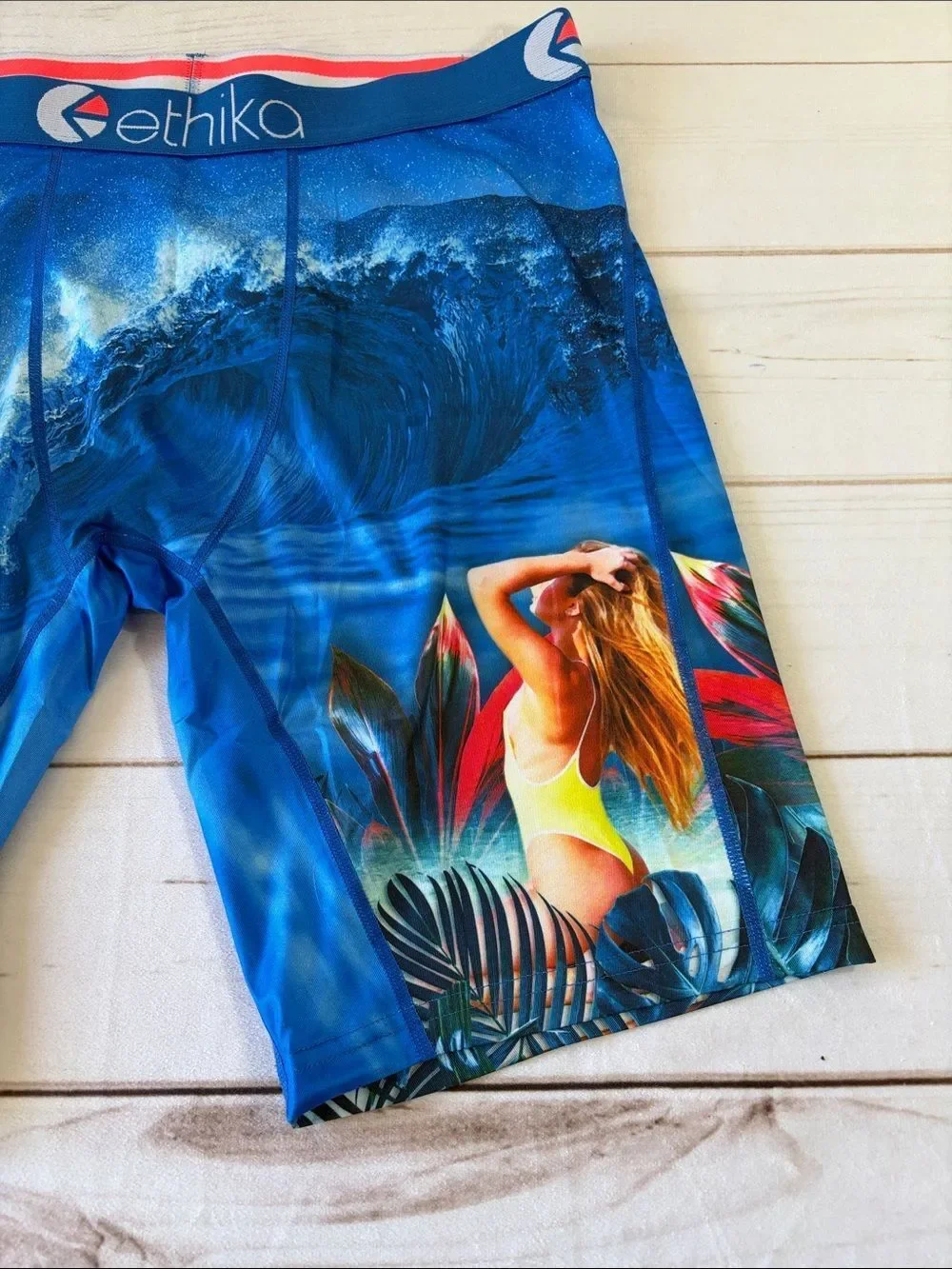ethika Stay Wavy Boxer Briefs Tropical Ocean Scene